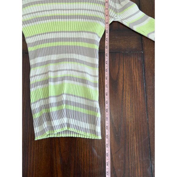 Armedangles Alaania Round Neck Striped Long Sleeve Ribbed Knit Sweater Medium - Picture 6 of 8